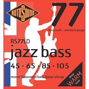 Rotosound RS77LD Jazz Bass Monel Flatwound Strings 45-105 Long Scale
