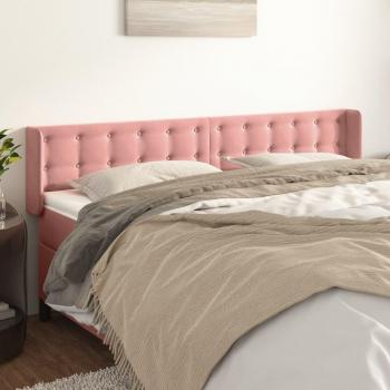 Cabecero de terciopelo rosa 183x16x78/88 cm Vidaxl Rosa