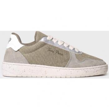 Zapatillas de mujer ANASTASIA en piel con tejido combinado