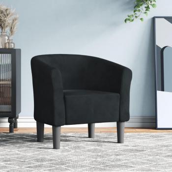 Sillón de terciopelo vidaXL en Gris claro, Gris oscuro y Negro - Sillón cómodo para dormitorio y sala de estar, ideal para relax