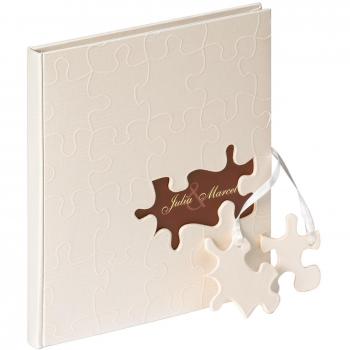 Walther Design, Libro De Visitas, Puzzle, GB-173, Firmas, 23x25 cm, 144 Páginas Blancas