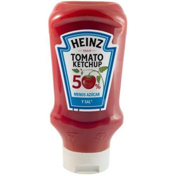 Heinz salsa Ketchup 50% menos Azúcar y Sal envase 550g Sin Gluten