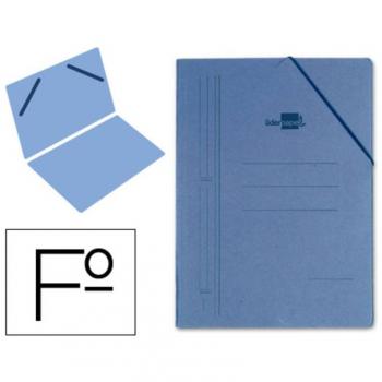 Carpeta Liderpapel Gomas Folio Sencilla Carton Compacto Azul - CG09