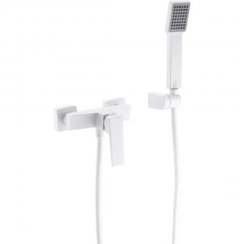 Kit ducha monomando Art Imex blanco mate
