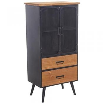 Estantería Alexandra House Living Marrón Negro Metal 60 x 121 x 38 cm