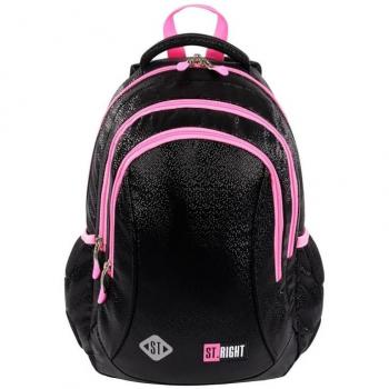 Mochila Escolar Doble Black Glitter 17x27x37 Cms
