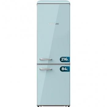 Frigorífico Retro Cecotec Bolero CoolMarket Combi Origin 300 Blue E 300L