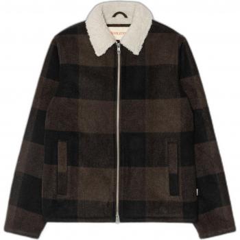 Quilted Check Shirt Jacket with Teddy Collar Revolution