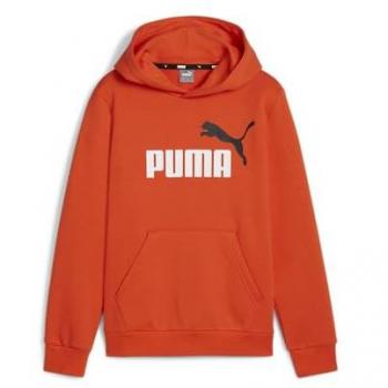Sudadera casual Puma Essentials Big Logo para niño, color rojo, talla 13-14 años, con capucha y fabricada en algodón