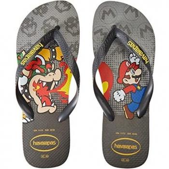Havaianas Mario Bros, Chanclas Unisex Adulto, Grey Steel, 45/46 EU