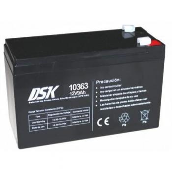 Batería de Plomo-Ácido 12V 9Ah para UPS/SAI, Dimensiones 151x65x94mm, Color Negro, Modelo DSK
