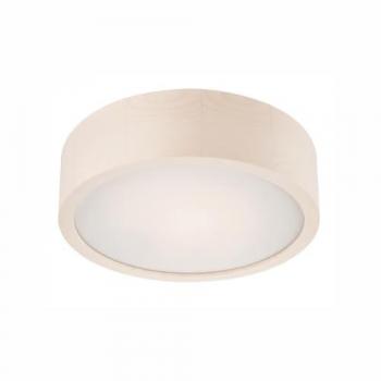 Lámpara de Techo Eveline, Madera y Vidrio, Color Blanco, 8x27x27 cm