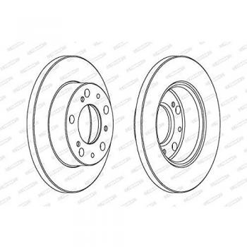 Disco de Freno FERODO DDF063 para FIAT, PEUGEOT y CITROËN - Juego de 2 unidades