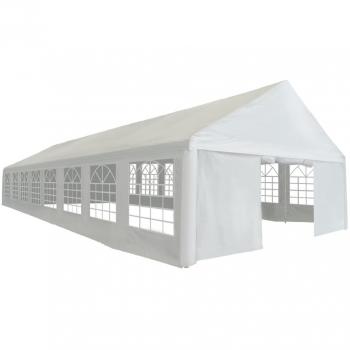 vidaXL White PE Party Tent 6x16 m (19.7'x52.5')