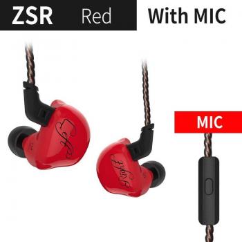 Auriculares Intrauditivos Deportivos KZ ZSR 1DD + 2BA con Controlador Dinámico y Cancelación de Ruido, Cable de Repuesto AS10 ZS10 ZST
