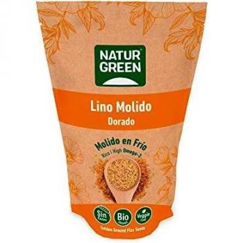 NATURGREEN Semillas DE Lino Dorado MOLIDO Bio 225, Negro, Estandar