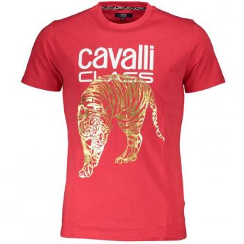 Cavalli Class Red Cotton T-Shirt - XXL
