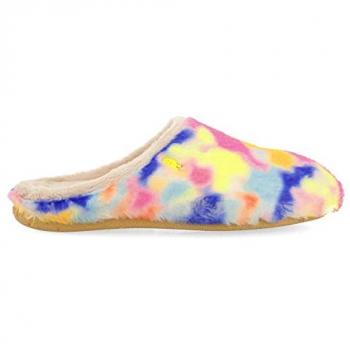 Zapatillas de casa abiertas para mujer tipo babucha multicolor con material reciclado - Hot Potatoes
