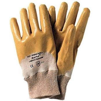Guantes de Nitrilo Amarillo con Forro Talla 8