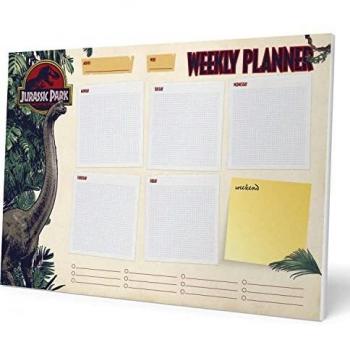 Bloc planificador semanal Jurassic Park - Planificador semanal A4 sin fecha - Calendario sobremesa │ Organizador semanal - Calendario semanal - Planner semanal - Licencia oficial
