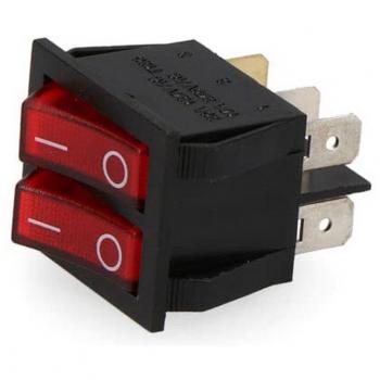 Interruptor doble luminoso empotrado 16A EDM 8425998450378 45037