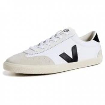 Veja Mens Volley Canvas Trainer White/Black - Size UK 9