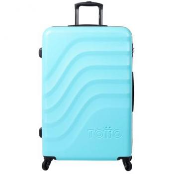 TOTTO - Maleta rígida grande Bazy Limpet Shell - Color Azul - Ruedas 360 - Sistema TSA - Forro Poliéster