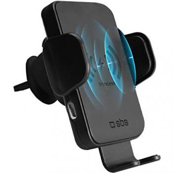 Soporte de Coche SBS con Carga Inalámbrica Rápida de 15W para Smartphone - Negro