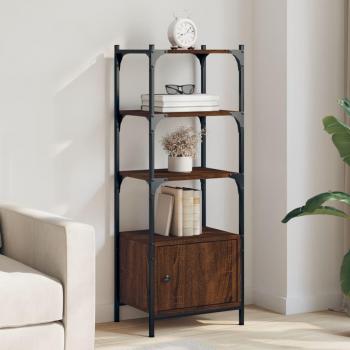Librería 3 Estantes Madera Multicapa Roble Marrón 41x30x109,5 cm