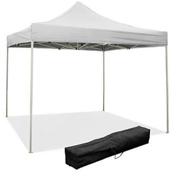 Cenador Plegable 2x2 Blanco Impermeable de PVC