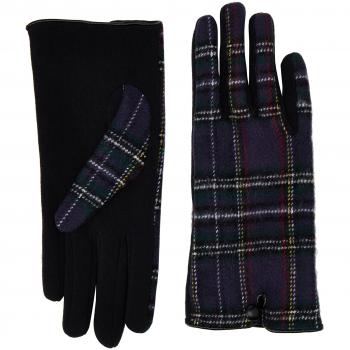 Isotoner Ladies Isotoner Thermal Tartan Glove-Guantes Mujer,    Púrpura
