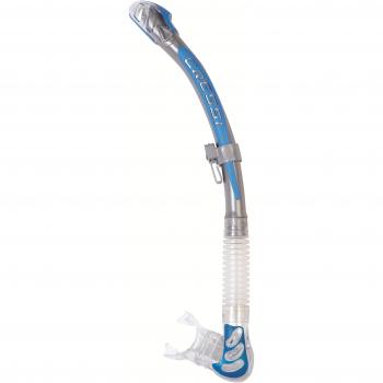 Cressi Beta - Tubo respirador de buceo Snorkel, color plateado/azul royal,