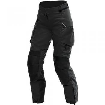 Pantalones de moto de mujer Dainese Ladakh 3L D-Dry, pantalones textiles impermeables para damas, 3 capas, con capa térmica extraíble, color negro, talla 52