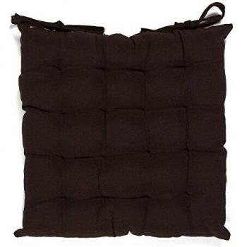 Cojín de Silla FIRST - Galette 38 x 38 x 3 cm Chocolate • Polycotón