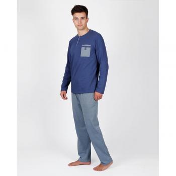 Pijama largo de hombre Admas - Mercury azul