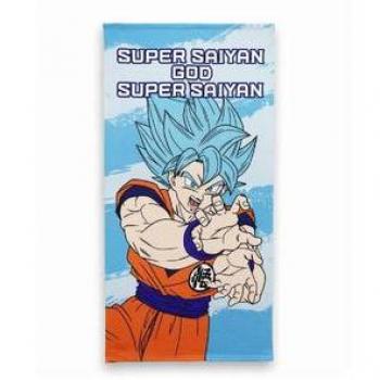 Toalla de baño Goku Super Saiyan Blue TU, 100% algodón, diseño exclusivo del personaje de anime, tamaño grande (70x140 cm), suave y absorbente, ideal para el hogar o la playa