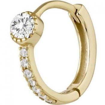 Piercing aro Zabi de plata bañada en oro amarillo 18k