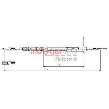 Cable de freno de estacionamiento METZGER 10.9455