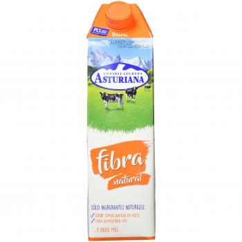 Central Lechera Asturiana Leche Fibra semidesnatada, 6 x 1000ml Total: 6000 ml