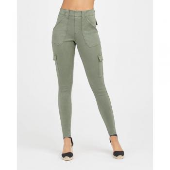 Legging Skinny Moldeador Negro con Bolsillos Cargo