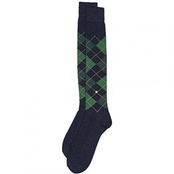 Navy/Green Preston Soft Acrylic Knee High Socks for Men (Size 6.5-11)