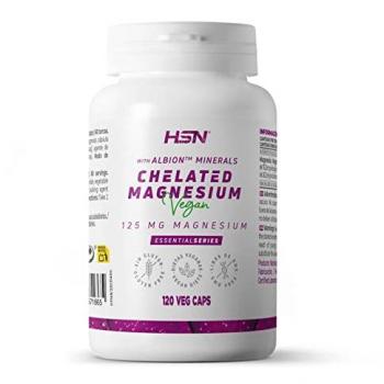 Bisglicinato de Magnesio Albion™ (125mg) - 120 Cápsulas Vegetales, Alta Biodisponibilidad, No-GMO, Vegano, Sin Gluten