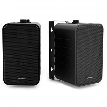 Audibax Pícolo PR-42 - Altavoces Estantería HiFi y Sonorización con Soporte de Pared 75W Negros