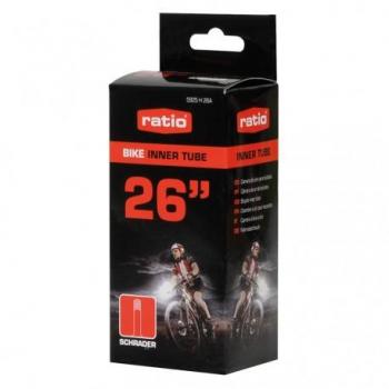 Cámara de Aire para Bicicleta 26 x 1.75/2.125 con Válvula Schrader