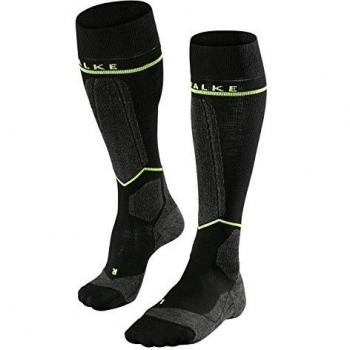Falke SK Energizing Compression Wool Knee-High Socks for Men (Size 43-46) - Black