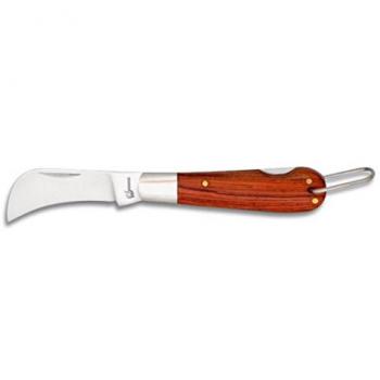 Navaja Tranchete Martinez Albainox con Mango de Madera y Hoja de Acero Inox de 5 cm, Sistema De Bloqueo, en caja de presentación 10327