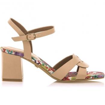 Sandalias de tacón de mujer Mariamare con pala cruzada y planta de piel