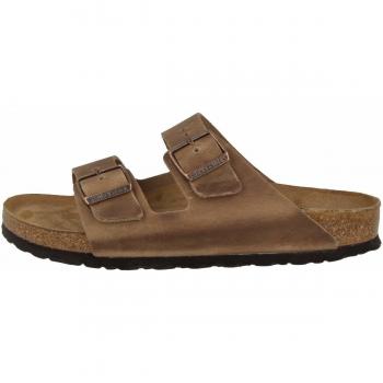 Sandalias Birkenstock Arizona de Piel Waxy para Hombre y Mujer, Color Beige, Modelo 552813
