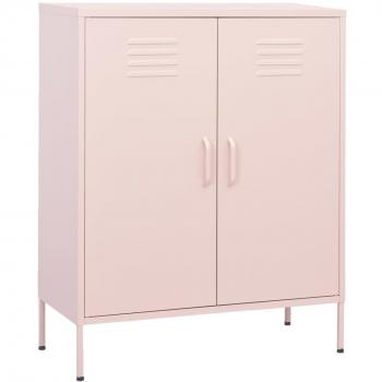 vidaXL Pink Steel Storage Cabinet 80x35x101.5 cm