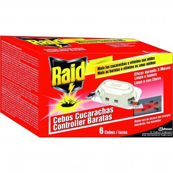 Raid - Insecticida Cebos Cucharachas control, 6 unidades